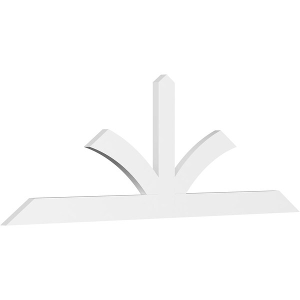 Ekena Millwork Richland Architectural Grade PVC Gable Bracket, 108"W x 36"H x 2"D x 6"F, 8/12 Pitch GBP108X36X0206RIC00 - main